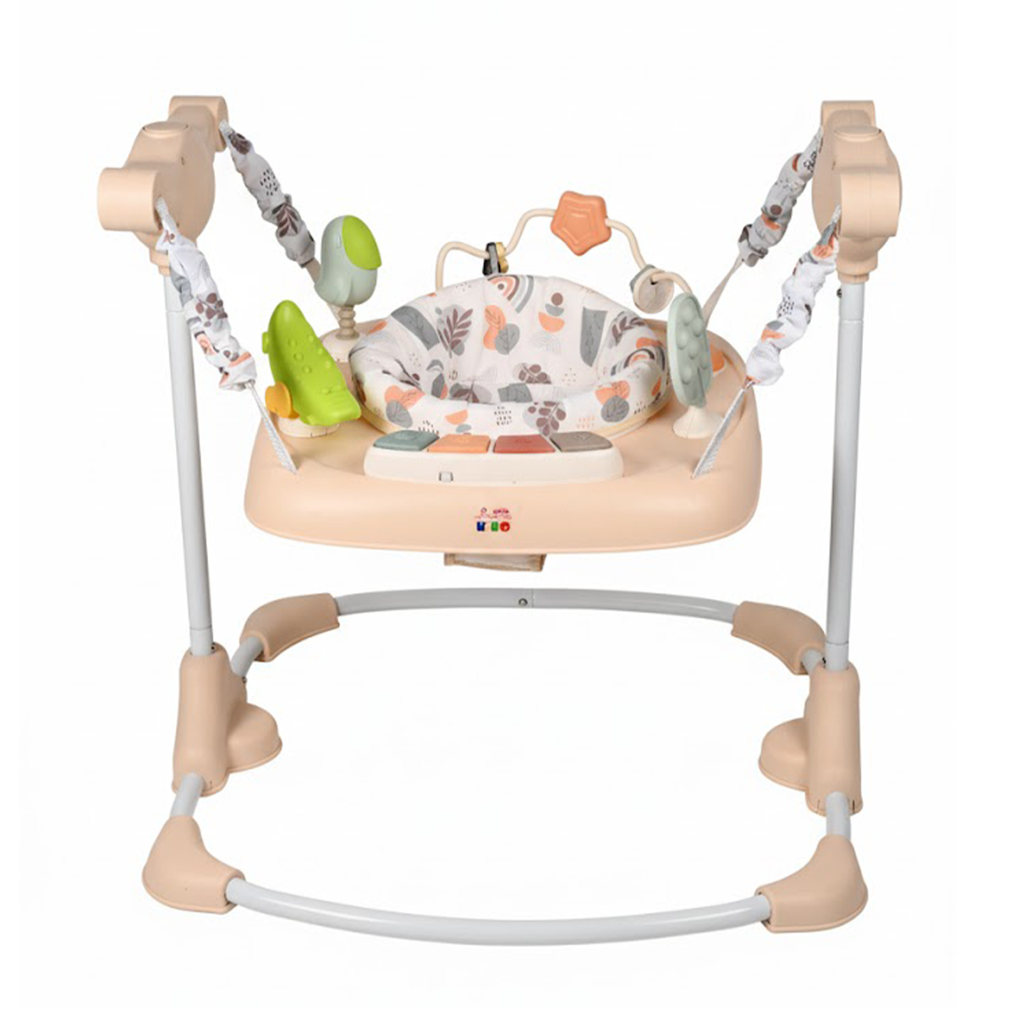 3080-1beige نطاطة أطفال مع ألعاب - الصورة 1