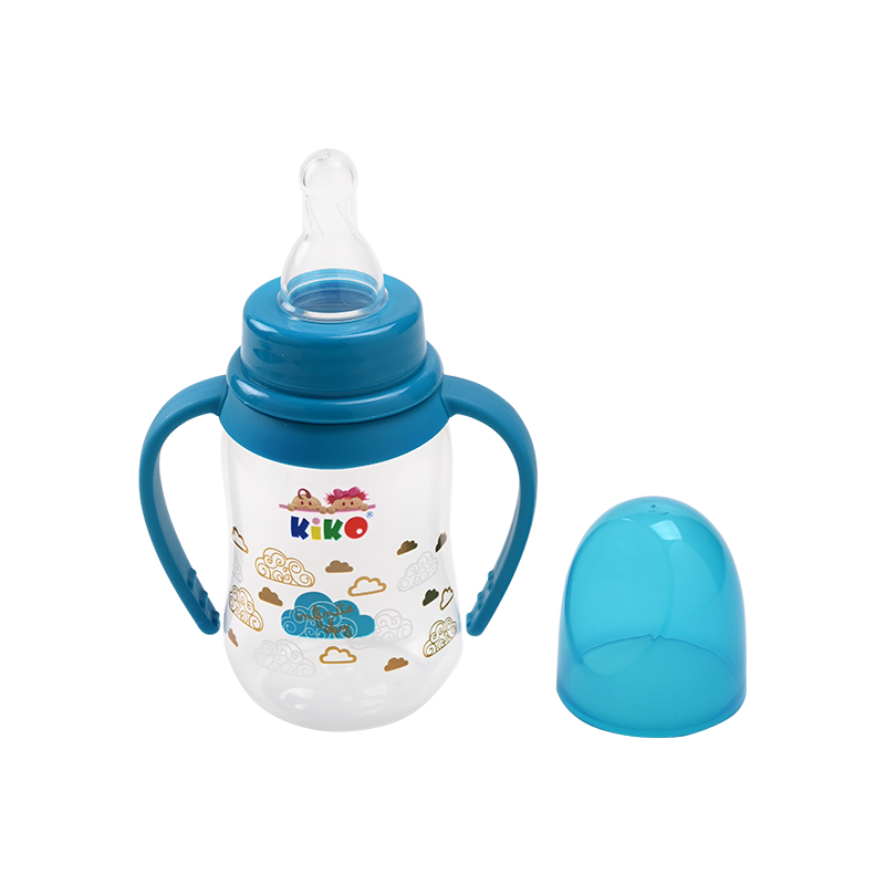 13104-blue كيكو رضاعة طفل بمقبض 125 مل مع حلمة سيلكون - الصورة 1