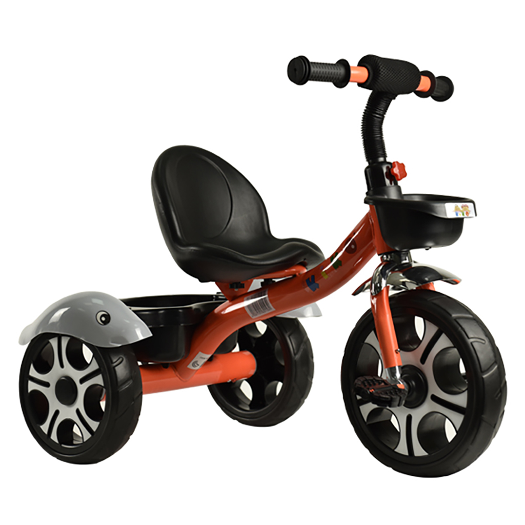 1601-orange كيكو دراجة طفل 3 عجلات 5 قطع بالكرتون - الصورة 1