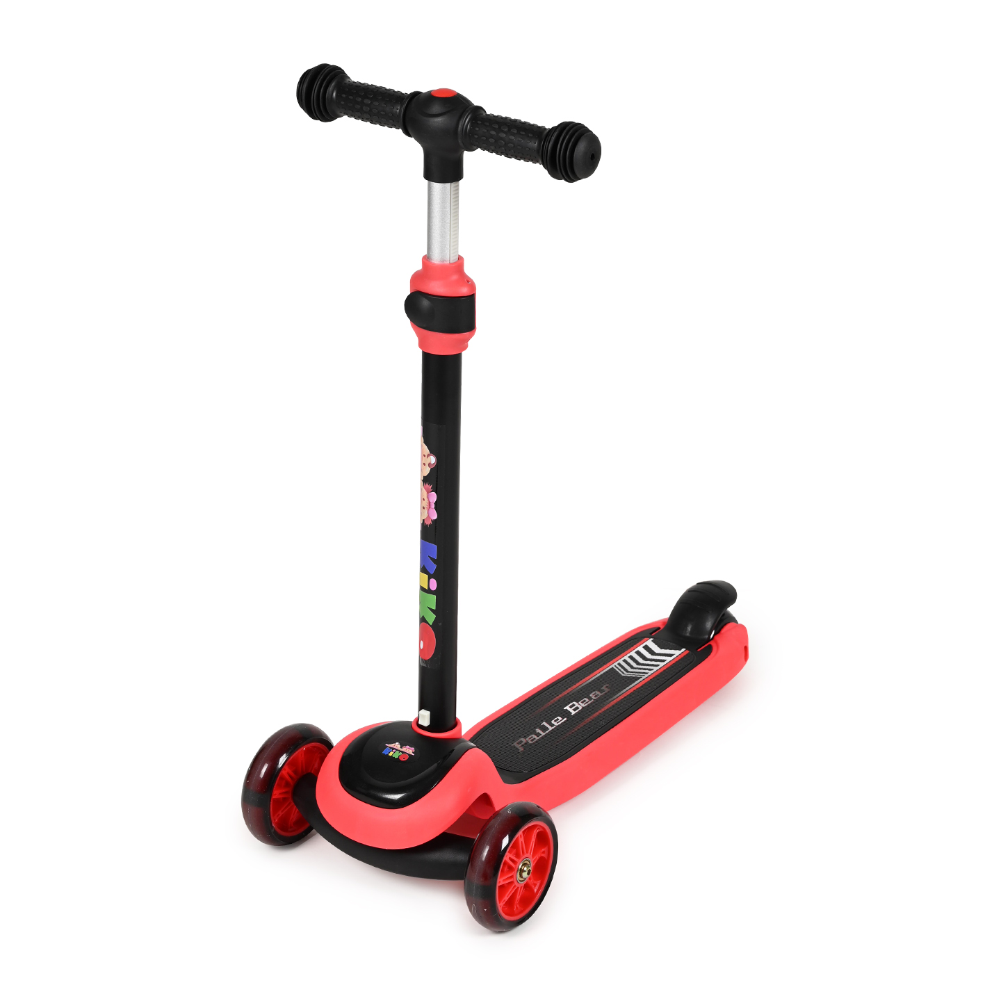 1710-Red Kiko Kids Scooter with lights and music - Image 1
