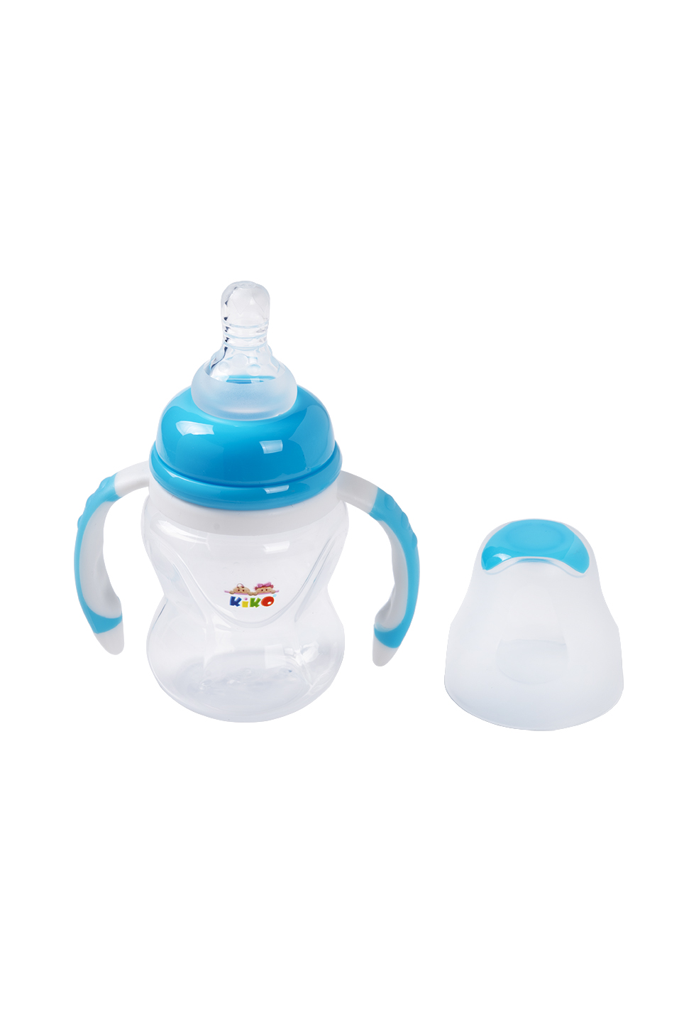 17104-blue Kiko 120 ml handle baby bottle with silicone nipple - Image 1