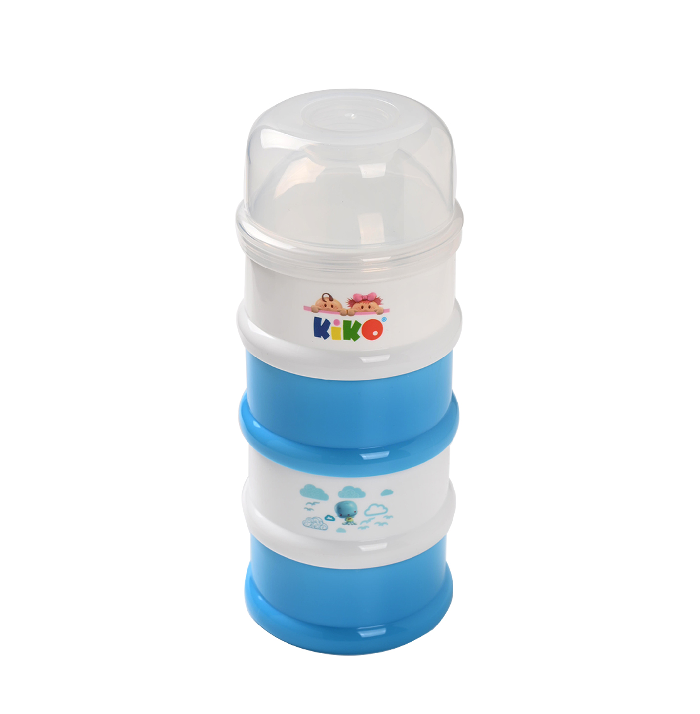 17112-blue Kiko Baby Food and Milk Container 4 vertical sections - Image 1